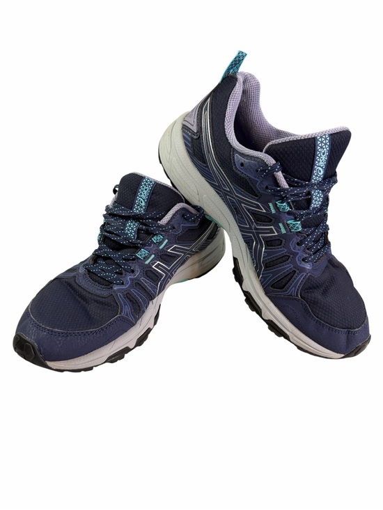 Asics Shoes - Asics Women's Navy Blue and Teal Trail Running Sneakers